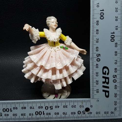 Antique Dresden German Lace Porcelain Ballerina Figurine