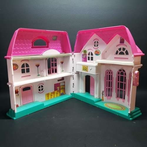 Large Hard Plastic Foldable Doll House!!!