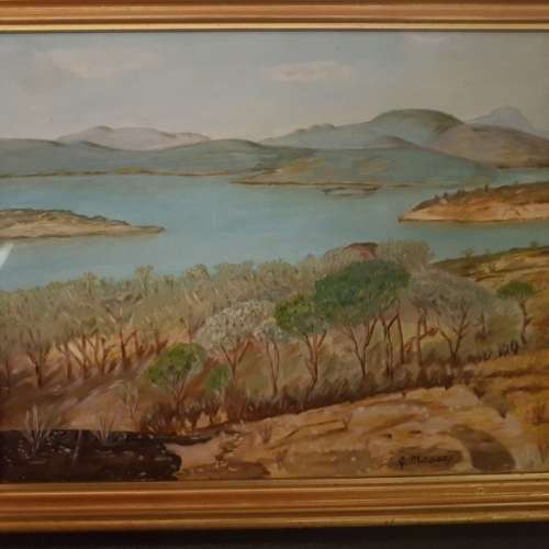 Original G Massey South African Landscape Oil on Board (400mm x 350mm)
