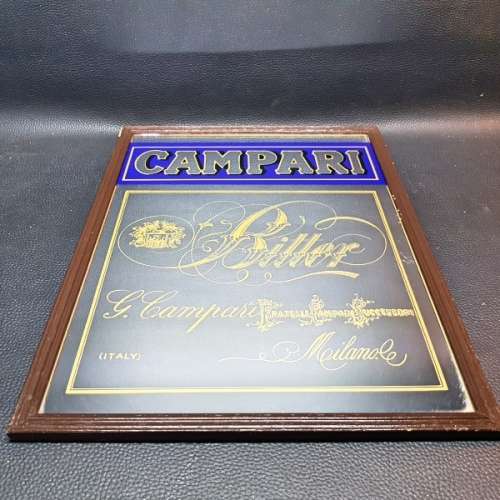 Framed Vintage Campari Bitter Bar Mirror