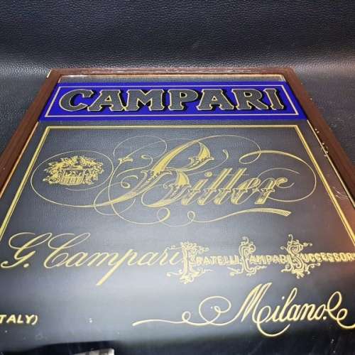 Framed Vintage Campari Bitter Bar Mirror