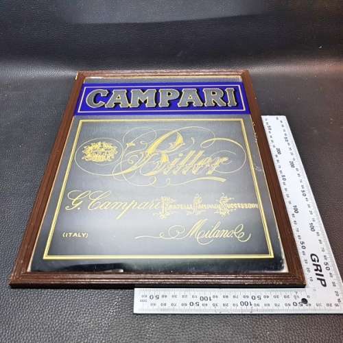 Framed Vintage Campari Bitter Bar Mirror
