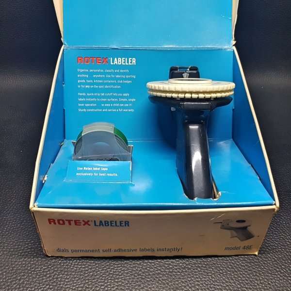 RARE!!! BOXED Vintage Rotex Labeler With Original Label Spools!!!