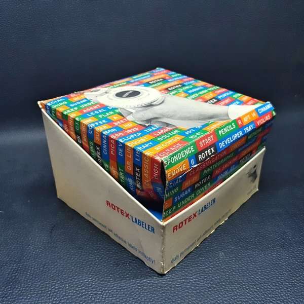 RARE!!! BOXED Vintage Rotex Labeler With Original Label Spools!!!