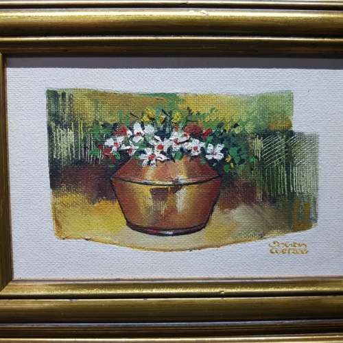 Framed Original Johan Coetzer Still Life Paintings 145mm x 185mm (Bid for Both)