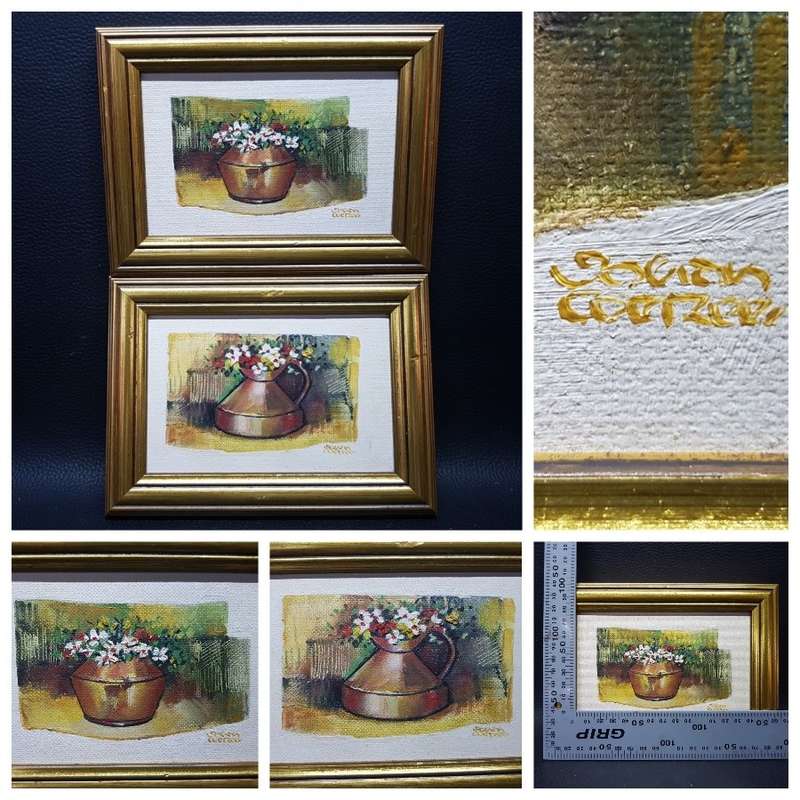 Framed Original Johan Coetzer Still Life Paintings 145mm x 185mm (Bid for Both)