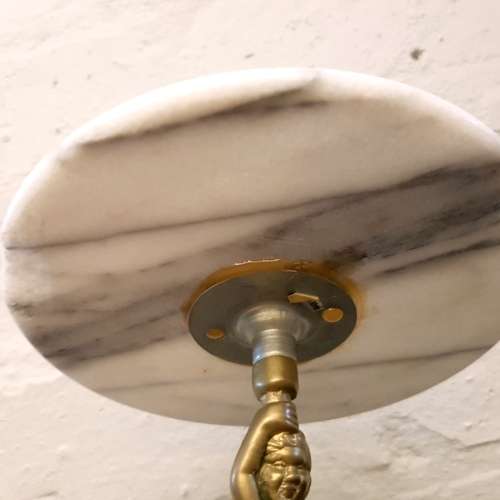 Small Detailed Brass and Marble Wine Bottle Table!!!