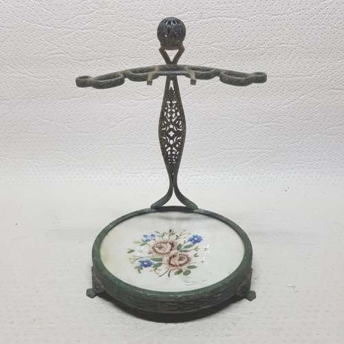 Highly Decorative Vintage Metal Filigree Jewelry Stand!!!!