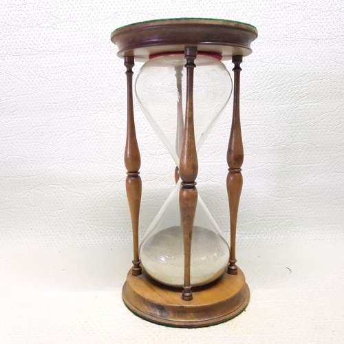 RARE!!! Large Wood Cased Hour Glass Timer!!! (Perfect Condition)