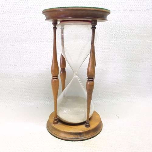 RARE!!! Large Wood Cased Hour Glass Timer!!! (Perfect Condition)