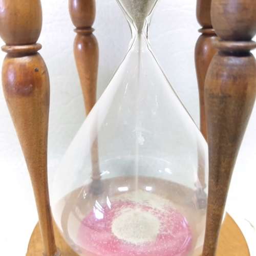 RARE!!! Large Wood Cased Hour Glass Timer!!! (Perfect Condition)