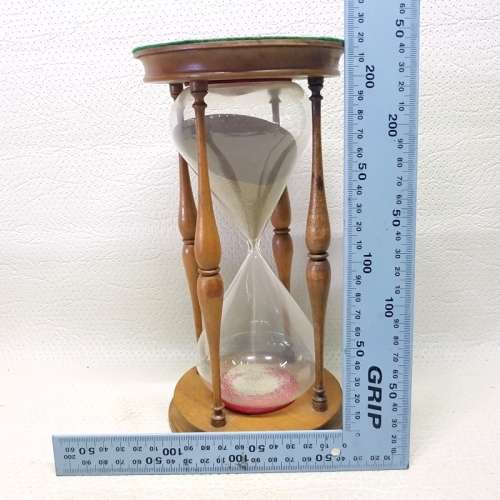 RARE!!! Large Wood Cased Hour Glass Timer!!! (Perfect Condition)