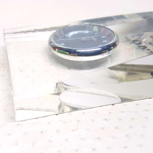Original Volvo Dealership Clock Paperweight!!!