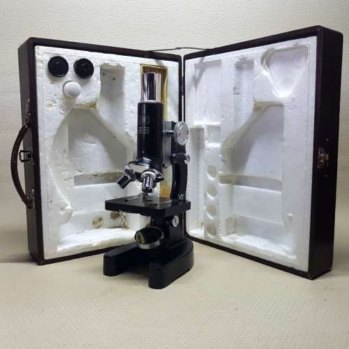 Vintage Original Boxed Cast Metal Microscope!!!
