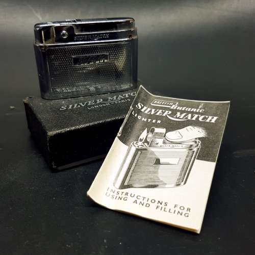 RARE!!! Original Vintage Boxed British Butanic Silver Match Lighter!!!!