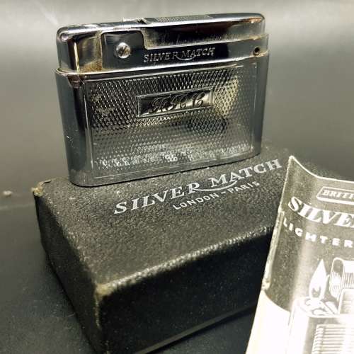 RARE!!! Original Vintage Boxed British Butanic Silver Match Lighter!!!!