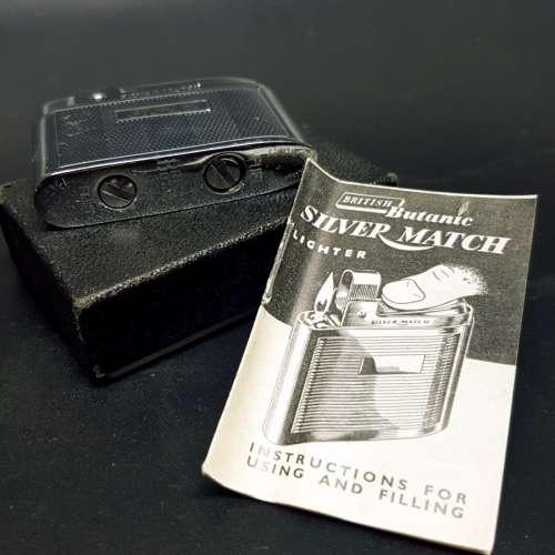RARE!!! Original Vintage Boxed British Butanic Silver Match Lighter!!!!