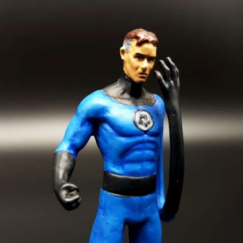 Original MARVEL Lead Cast Detailed Hand Painted 28 Mr Fantastic Figurine!!!