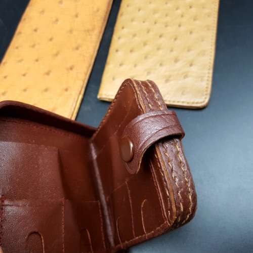 Original Vintage Genuine Ostrich and Leather Wallets and Spectacle Bag!!!