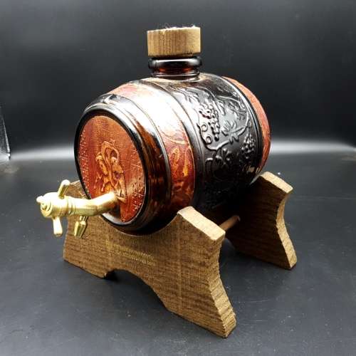 Vintage Leather Covered Liquor VAT Decanter!!!