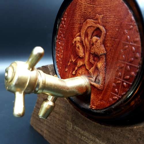 Vintage Leather Covered Liquor VAT Decanter!!!