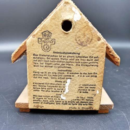 Original Vintage German Weather House (Display Only)