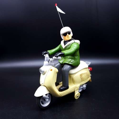 Vintage Hard Plastic Vespa and Driver!!!