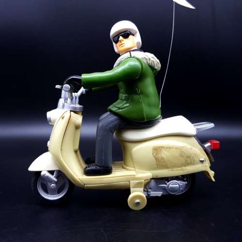 Vintage Hard Plastic Vespa and Driver!!!