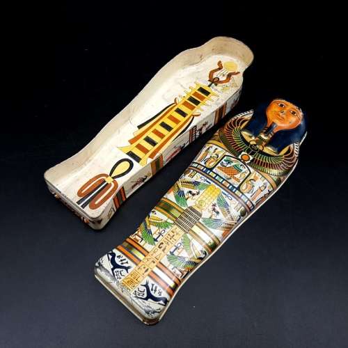Original Vintage Egyptian design Lithographed Tin Pencil Case!!!