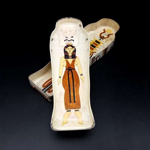 Original Vintage Egyptian design Lithographed Tin Pencil Case!!!
