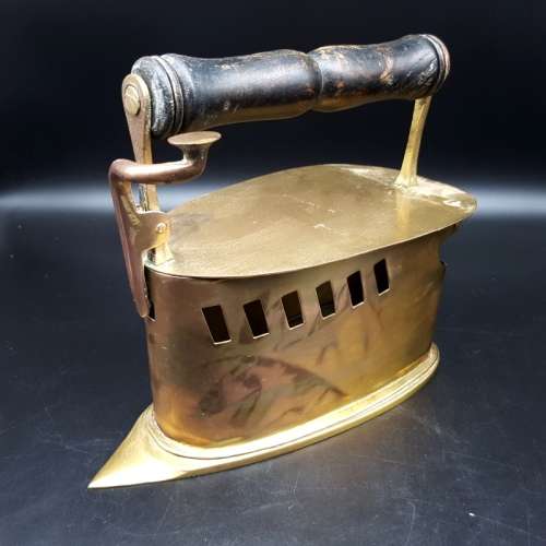 RARE!!! Antique Solid Brass Cole Iron!!!