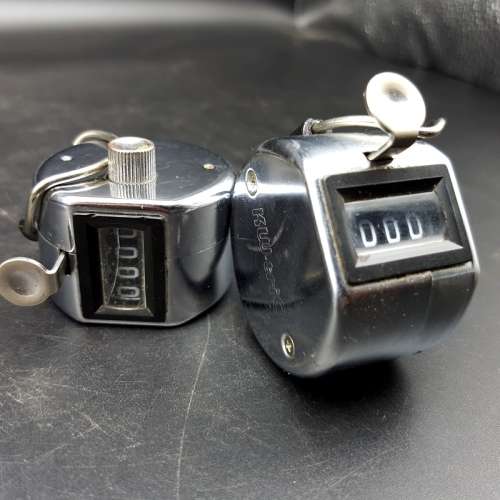 Two Chrome Metal Hand Counters!!! (Working, Bid for Both)