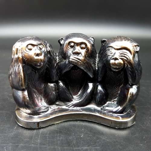 Metal Three Monkeys Paperweight/Figurine!!!
