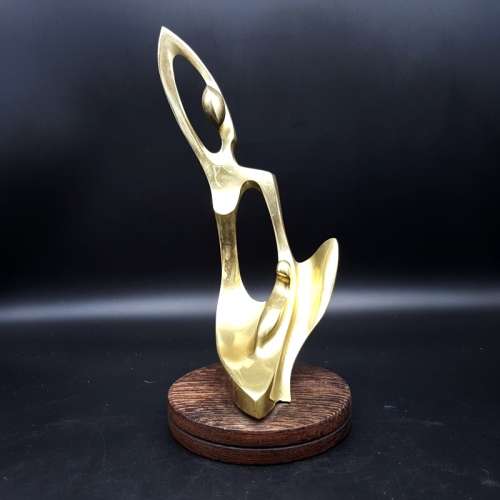 Original Cast Metal Statue on Wood Base!!!!