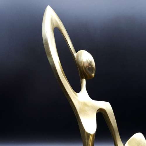 Original Cast Metal Statue on Wood Base!!!!