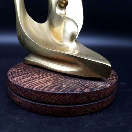 Original Cast Metal Statue on Wood Base!!!!