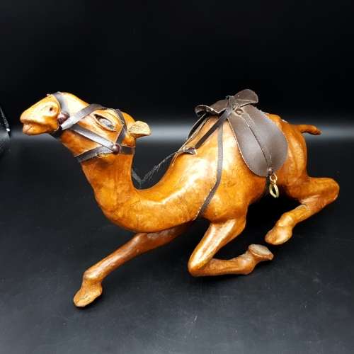 RARE!!! Large Detailed Leather Covered Camel!!!