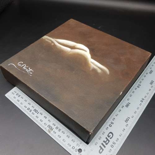 Original Carl Verster Oil on Canvas Nude "Chiaroscuro 6 - River Bed" (250mm x 250mm)
