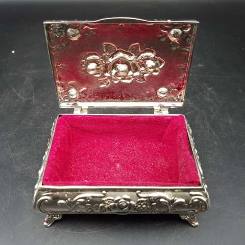 Highly Decorative Silver-plate Trinket Box!!!!