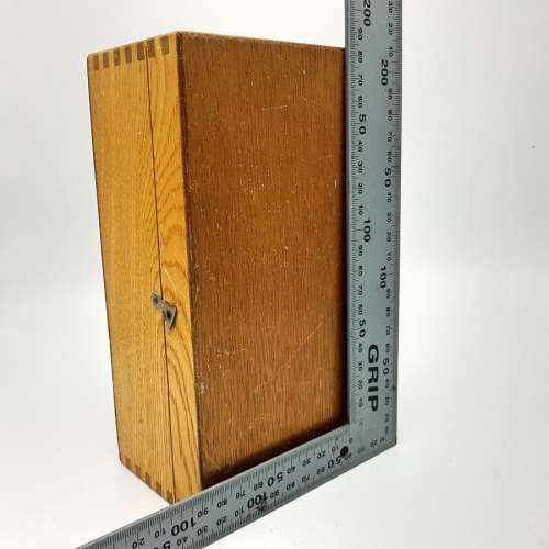 Original Cast Metal Japanese Mini Microscope in Wood Box!!!