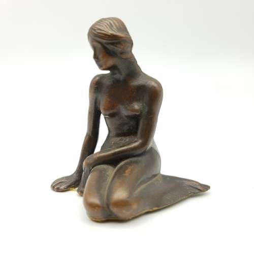 RARE!!! Small Vintage Cast Spelter Mermaid Figurine!!!!