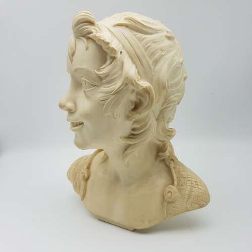 RARE!!! Large A Santini Marble Dust Resin Portrait Bust Study!!!