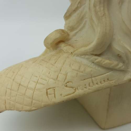 RARE!!! Large A Santini Marble Dust Resin Portrait Bust Study!!!
