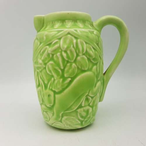 RARE!!! 1960's Lime Green Bunny Rabbit and Deer Longton Pottery Pitcher!!!