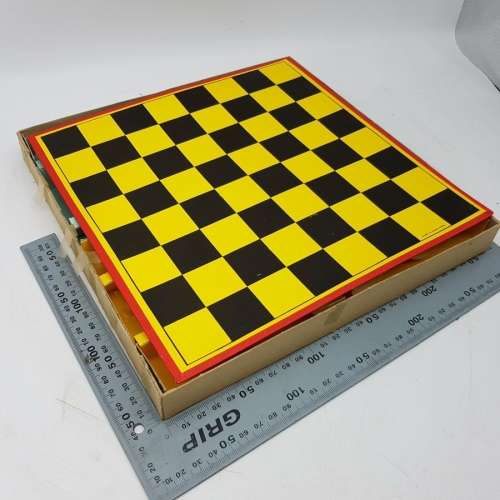 Vintage Boxed Complete Chess Set Made In Hong Kong