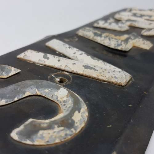 RARE!!! Vintage Embossed Metal On Metal Plate Number Plate!!!
