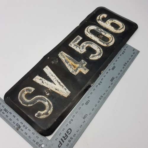RARE!!! Vintage Embossed Metal On Metal Plate Number Plate!!!