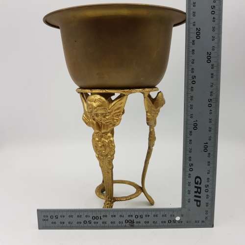 Highly Decorative Solid Cast Brass Stand and Bowl!!!