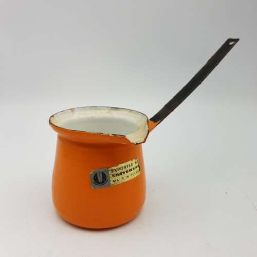 RARE!!! Vintage Polish Retro Orange Enamel Ladle!!