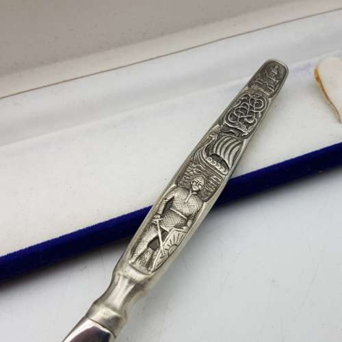 RARE!!! Original Vintage Highly Detailed HS Norway Pewter Butter Knife!!!